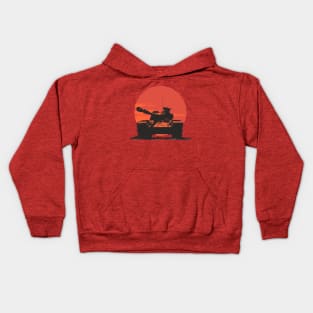 Main Battle Tank Sunset (Minimalist) (ww2) Kids Hoodie